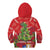 Kakapo New Zealand Christmas Kid Hoodie Meri Kirihimete Pohutukawa - Red Color