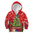 Kakapo New Zealand Christmas Kid Hoodie Meri Kirihimete Pohutukawa - Red Color