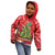 Kakapo New Zealand Christmas Kid Hoodie Meri Kirihimete Pohutukawa - Red Color