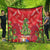 Kakapo New Zealand Christmas Quilt Meri Kirihimete Pohutukawa - Red Color