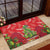 Kakapo New Zealand Christmas Rubber Doormat Meri Kirihimete Pohutukawa - Red Color