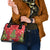 Kakapo New Zealand Christmas Shoulder Handbag Meri Kirihimete Pohutukawa - Red Color