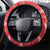 Kakapo New Zealand Christmas Steering Wheel Cover Meri Kirihimete Pohutukawa - Red Color