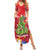 Kakapo New Zealand Christmas Summer Maxi Dress Meri Kirihimete Pohutukawa - Red Color