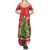 Kakapo New Zealand Christmas Summer Maxi Dress Meri Kirihimete Pohutukawa - Red Color