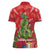 Kakapo New Zealand Christmas Women Polo Shirt Meri Kirihimete Pohutukawa - Red Color