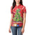 Kakapo New Zealand Christmas Women Polo Shirt Meri Kirihimete Pohutukawa - Red Color