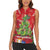 Kakapo New Zealand Christmas Women Sleeveless Polo Shirt Meri Kirihimete Pohutukawa - Red Color