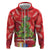 Kakapo New Zealand Christmas Zip Hoodie Meri Kirihimete Pohutukawa - Red Color