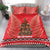 Kiwi New Zealand Christmas Bedding Set Meri Kirihimete Silver Fern - Red Color