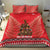 Kiwi New Zealand Christmas Bedding Set Meri Kirihimete Silver Fern - Red Color