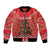 Kiwi New Zealand Christmas Bomber Jacket Meri Kirihimete Silver Fern - Red Color