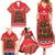 Kiwi New Zealand Christmas Family Matching Summer Maxi Dress and Hawaiian Shirt Meri Kirihimete Silver Fern - Red Color