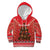 Kiwi New Zealand Christmas Kid Hoodie Meri Kirihimete Silver Fern - Red Color