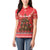 Kiwi New Zealand Christmas Women Polo Shirt Meri Kirihimete Silver Fern - Red Color