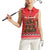 Kiwi New Zealand Christmas Women Sleeveless Polo Shirt Meri Kirihimete Silver Fern - Red Color