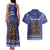 Kiwi New Zealand Christmas Couples Matching Tank Maxi Dress and Hawaiian Shirt Meri Kirihimete Silver Fern - Blue Color