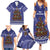 Kiwi New Zealand Christmas Family Matching Summer Maxi Dress and Hawaiian Shirt Meri Kirihimete Silver Fern - Blue Color