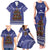 Kiwi New Zealand Christmas Family Matching Tank Maxi Dress and Hawaiian Shirt Meri Kirihimete Silver Fern - Blue Color