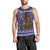 Kiwi New Zealand Christmas Men Tank Top Meri Kirihimete Silver Fern - Blue Color