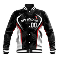 Custom New Zealand Silver Fern Softball Baseball Jacket Go Aotearoa LT14 Unisex Black - Polynesian Pride