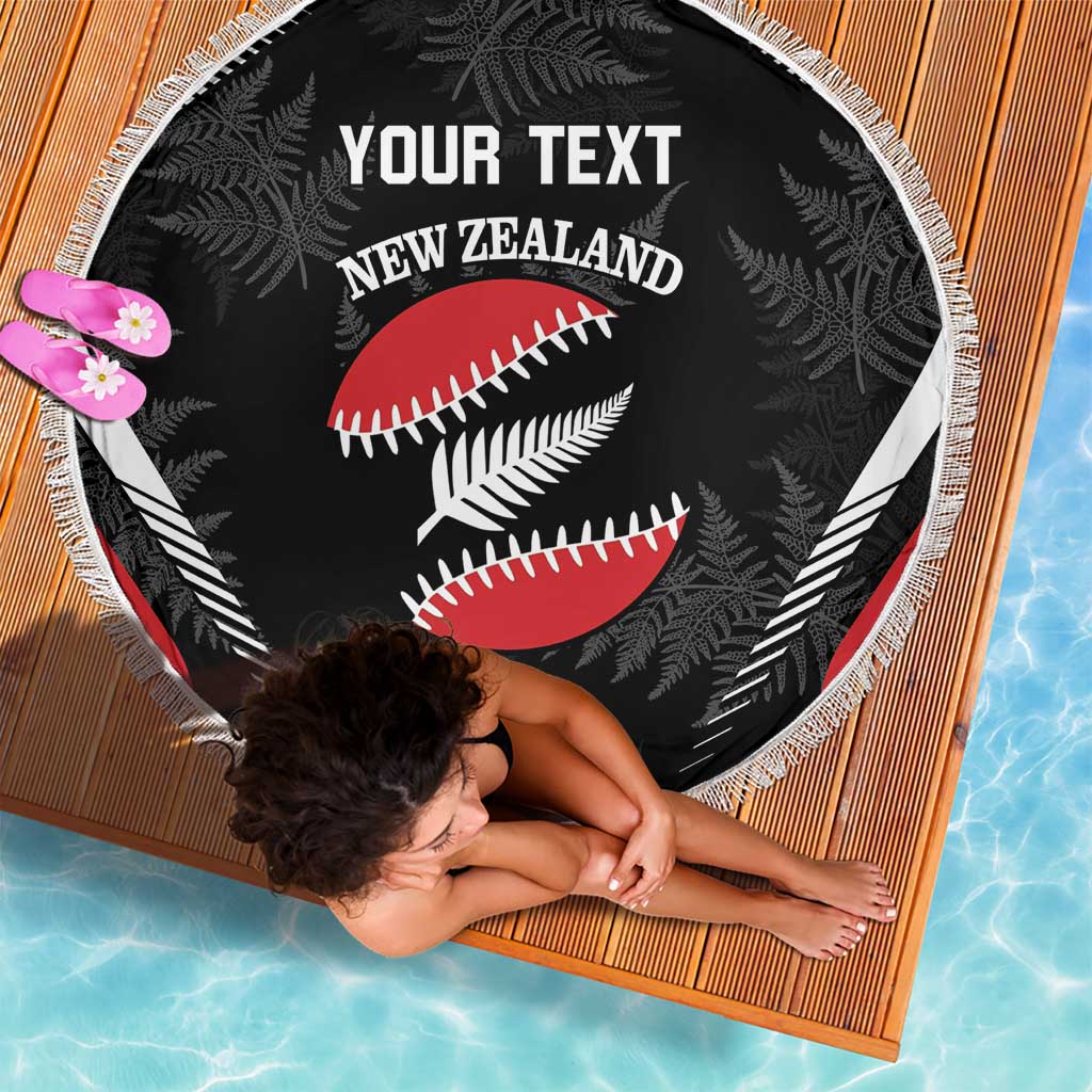 Custom New Zealand Silver Fern Softball Beach Blanket Go Aotearoa LT14 - Polynesian Pride
