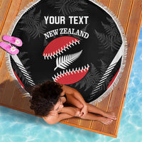Custom New Zealand Silver Fern Softball Beach Blanket Go Aotearoa LT14 - Polynesian Pride