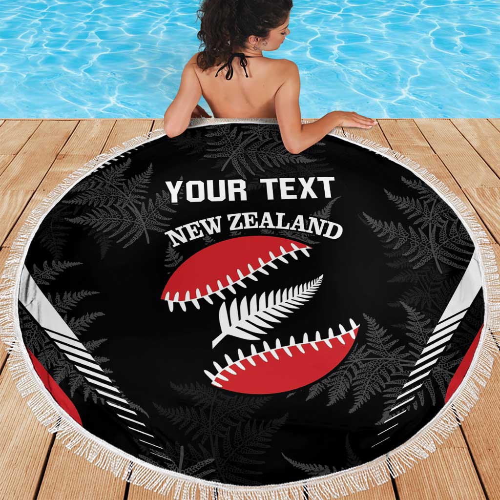 Custom New Zealand Silver Fern Softball Beach Blanket Go Aotearoa LT14 - Polynesian Pride