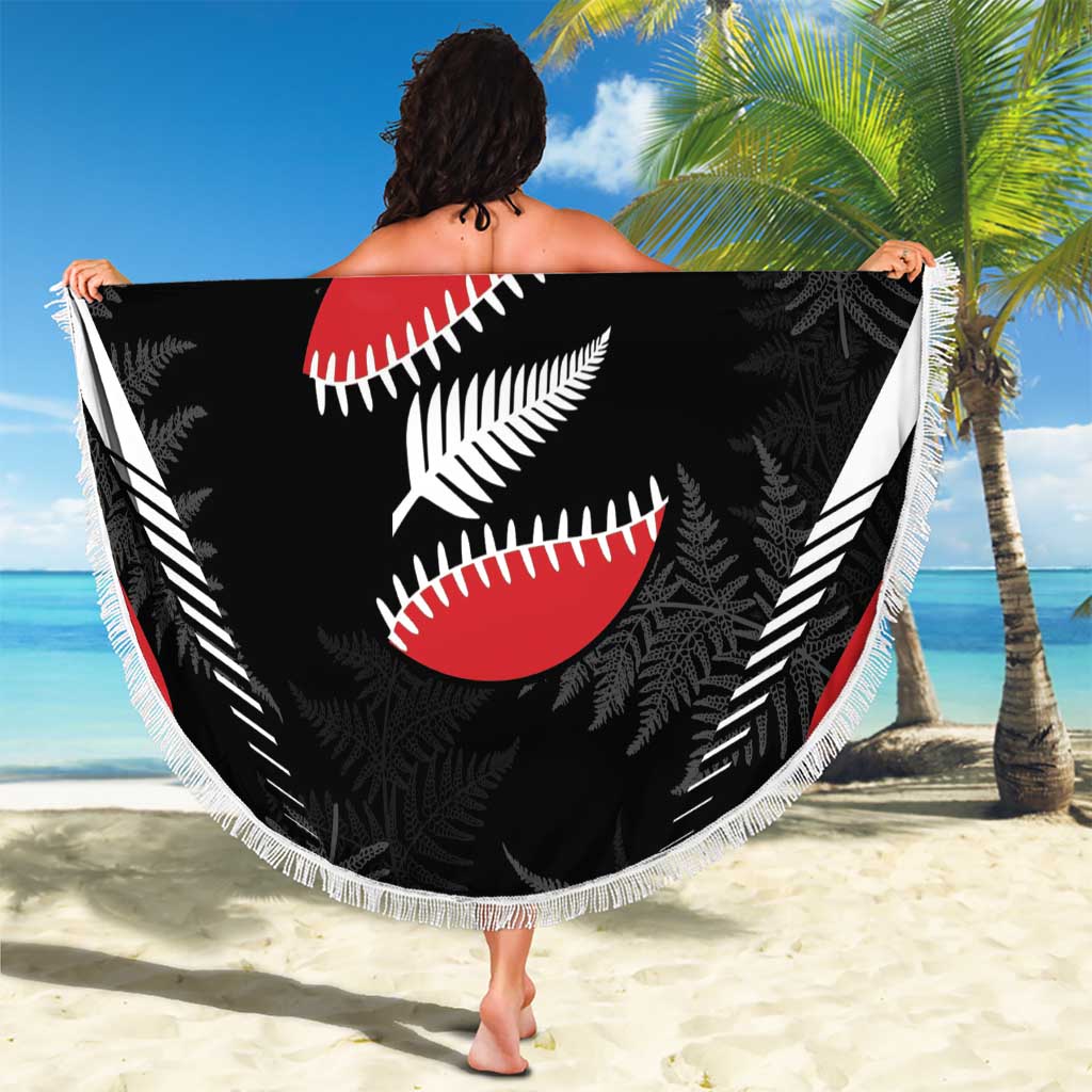 Custom New Zealand Silver Fern Softball Beach Blanket Go Aotearoa LT14 - Polynesian Pride