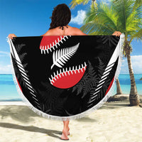 Custom New Zealand Silver Fern Softball Beach Blanket Go Aotearoa LT14 - Polynesian Pride