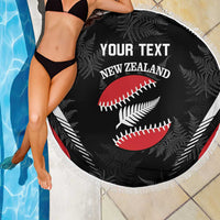 Custom New Zealand Silver Fern Softball Beach Blanket Go Aotearoa LT14 - Polynesian Pride