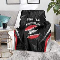 Custom New Zealand Silver Fern Softball Blanket Go Aotearoa LT14 - Polynesian Pride