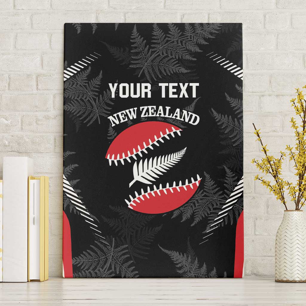 Custom New Zealand Silver Fern Softball Canvas Wall Art Go Aotearoa