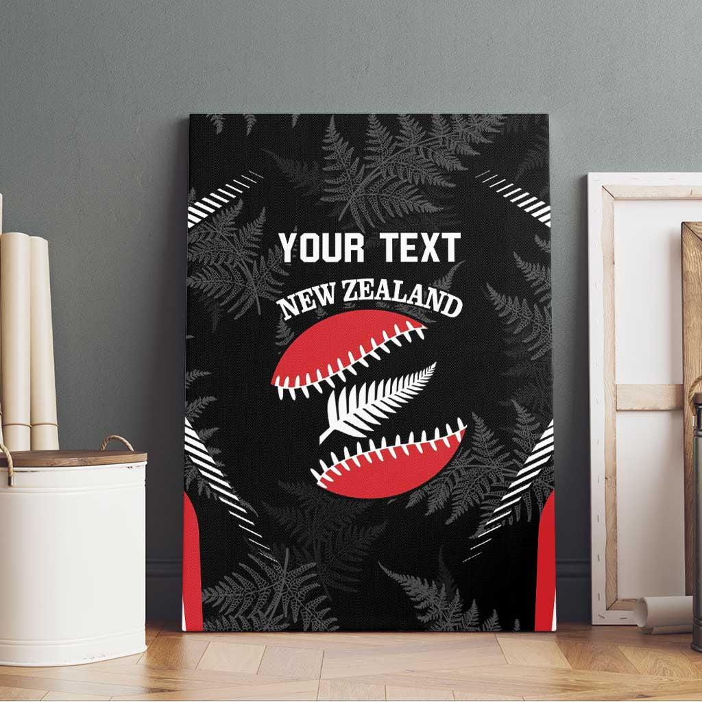 Custom New Zealand Silver Fern Softball Canvas Wall Art Go Aotearoa LT14 - Polynesian Pride