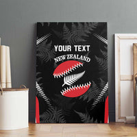 Custom New Zealand Silver Fern Softball Canvas Wall Art Go Aotearoa LT14 - Polynesian Pride