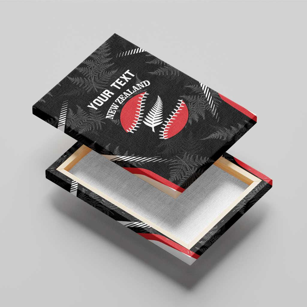 Custom New Zealand Silver Fern Softball Canvas Wall Art Go Aotearoa LT14 - Polynesian Pride
