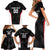 Custom New Zealand Silver Fern Softball Family Matching Short Sleeve Bodycon Dress and Hawaiian Shirt Go Aotearoa