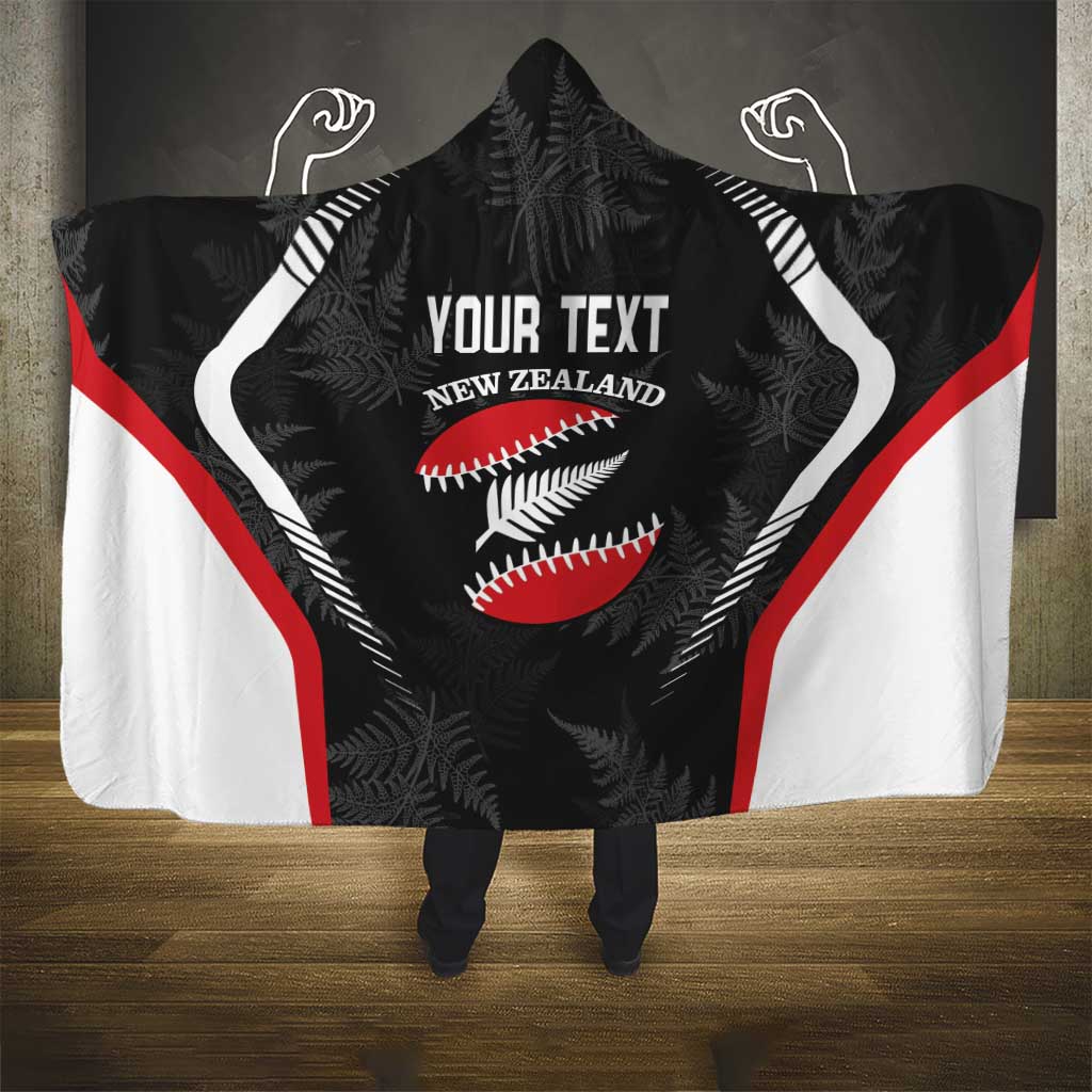 Custom New Zealand Silver Fern Softball Hooded Blanket Go Aotearoa LT14 - Polynesian Pride