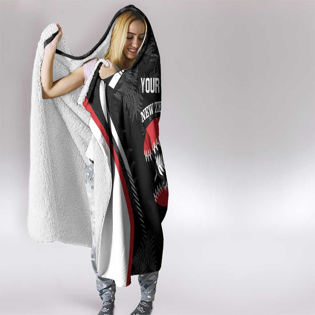 Custom New Zealand Silver Fern Softball Hooded Blanket Go Aotearoa LT14 - Polynesian Pride
