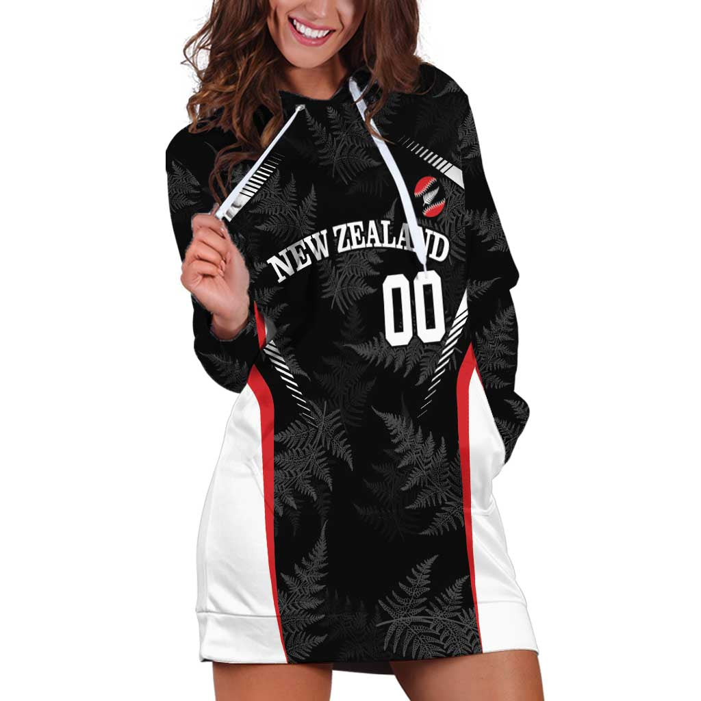 Custom New Zealand Silver Fern Softball Hoodie Dress Go Aotearoa