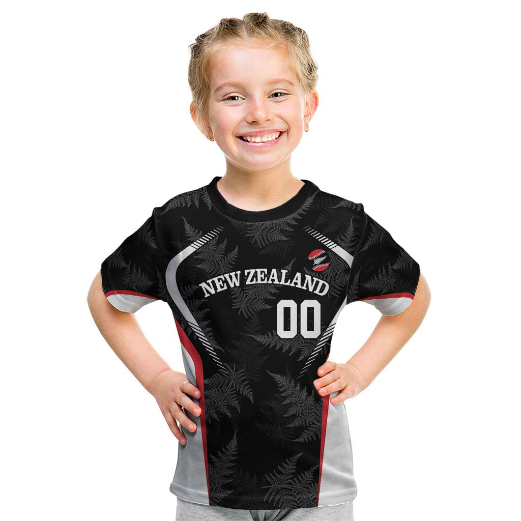 Custom New Zealand Silver Fern Softball Kid T Shirt Go Aotearoa