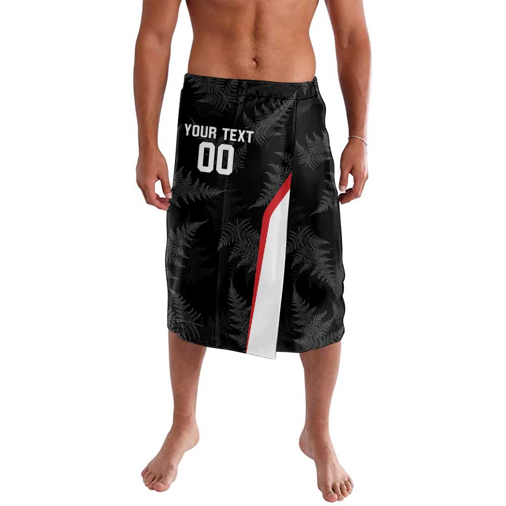 Custom New Zealand Silver Fern Softball Lavalava Go Aotearoa LT14 Black - Polynesian Pride