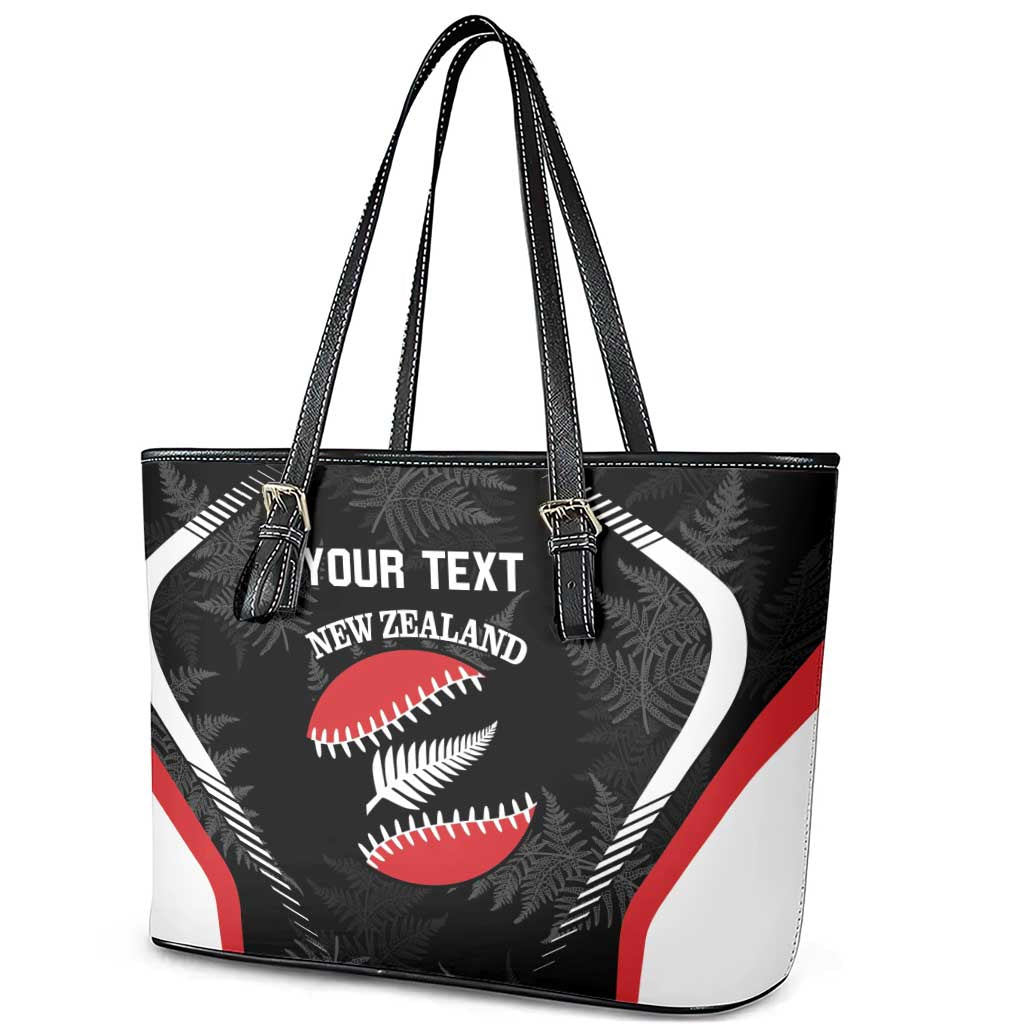 Custom New Zealand Silver Fern Softball Leather Tote Bag Go Aotearoa LT14 - Polynesian Pride