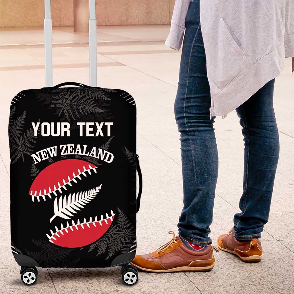 Custom New Zealand Silver Fern Softball Luggage Cover Go Aotearoa