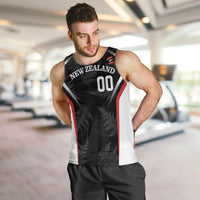 Custom New Zealand Silver Fern Softball Men Tank Top Go Aotearoa LT14 Black - Polynesian Pride