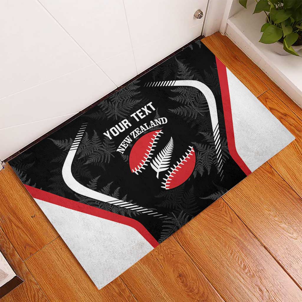 Custom New Zealand Silver Fern Softball Rubber Doormat Go Aotearoa LT14 - Polynesian Pride