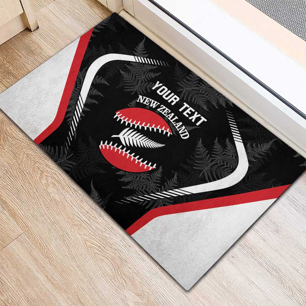 Custom New Zealand Silver Fern Softball Rubber Doormat Go Aotearoa LT14 - Polynesian Pride