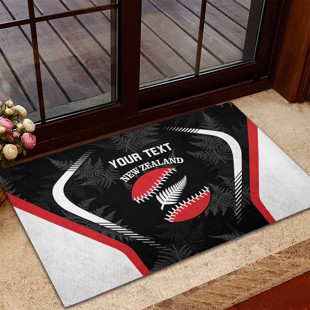 Custom New Zealand Silver Fern Softball Rubber Doormat Go Aotearoa LT14 - Polynesian Pride