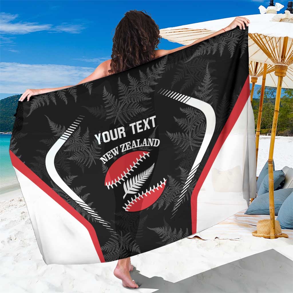 Custom New Zealand Silver Fern Softball Sarong Go Aotearoa