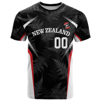 Custom New Zealand Silver Fern Softball T Shirt Go Aotearoa LT14 Black - Polynesian Pride